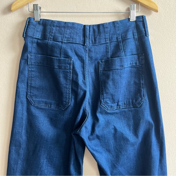 Anthropologie The Colette Denim Cropped Wide-Leg Jeans by Maeve Minimalist in 28 - Picture 10 of 14